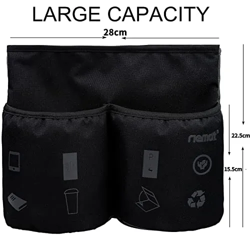 Luggage Cup Holder, Travel Drink Holder Holds Two Coffee Cups & Tablets Fits Most Suitcase Handles, Practical Travel Accessories for Travelers, Flight Attendants, Black