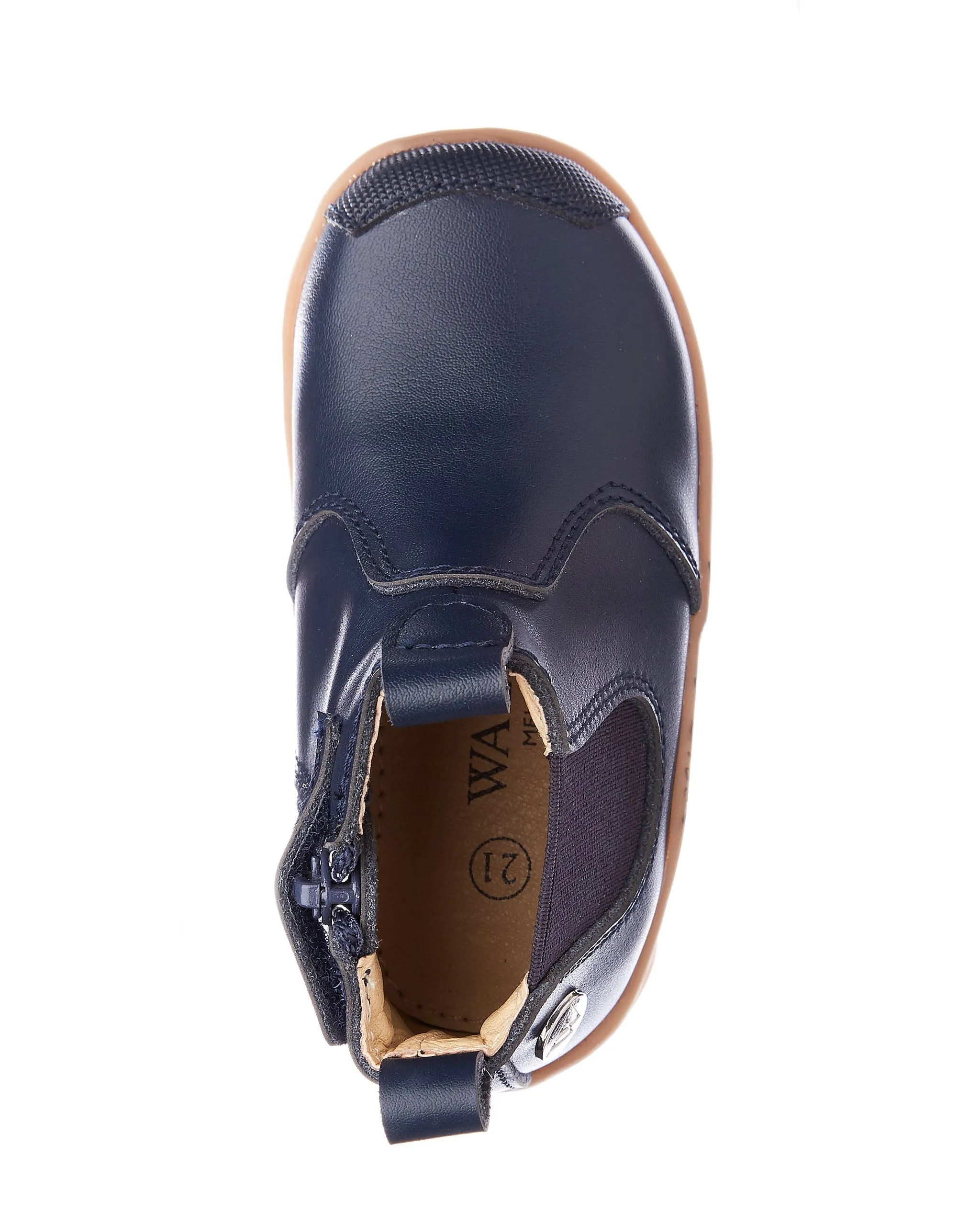 Luis Leather Boot Navy