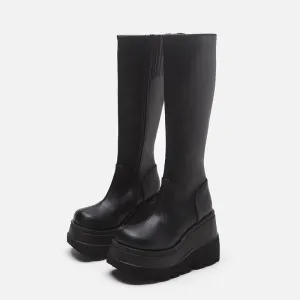 Luna Gothic Platform Knight Boots - High Tube by The Nevermore