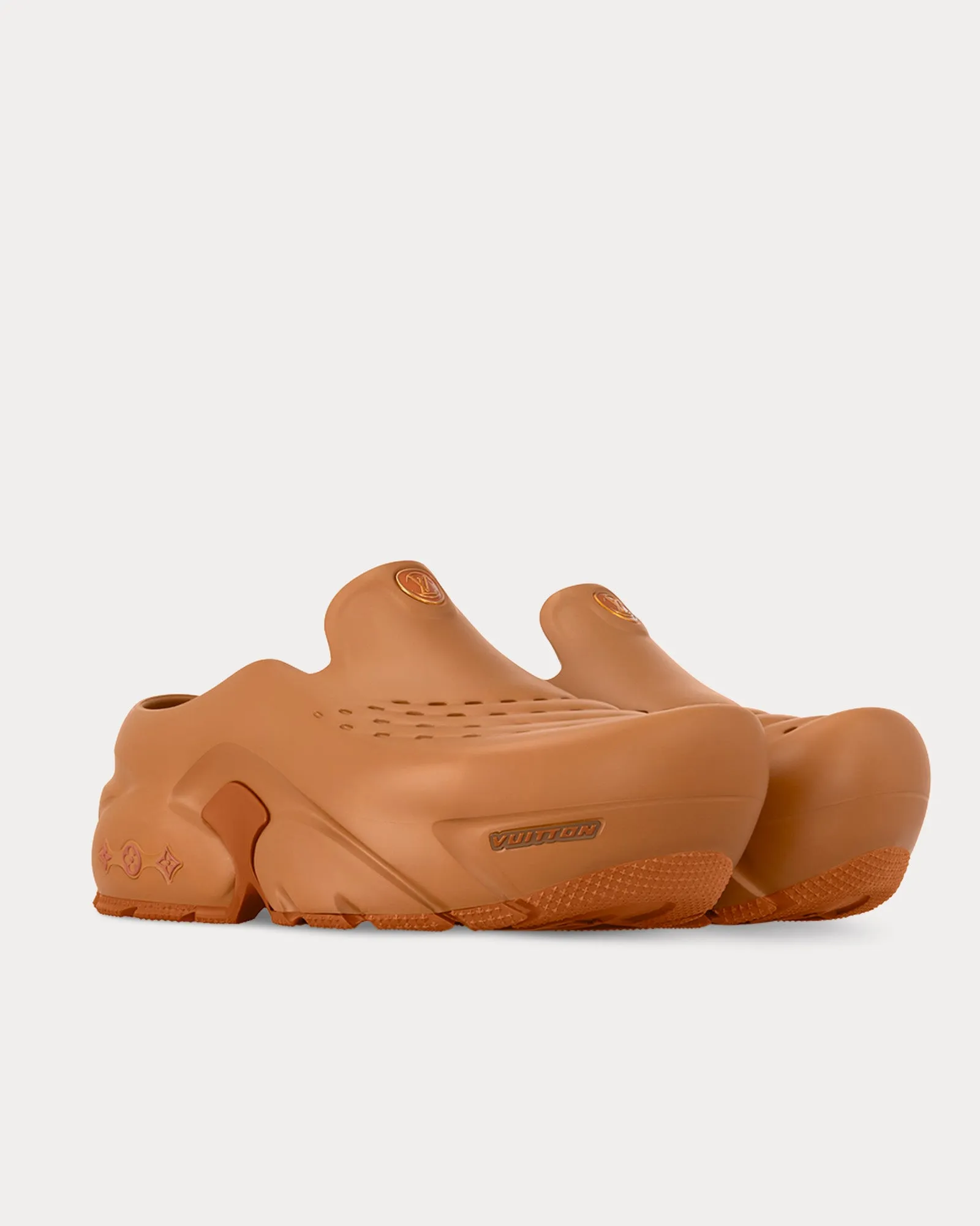 LV Shark Brown Clogs
