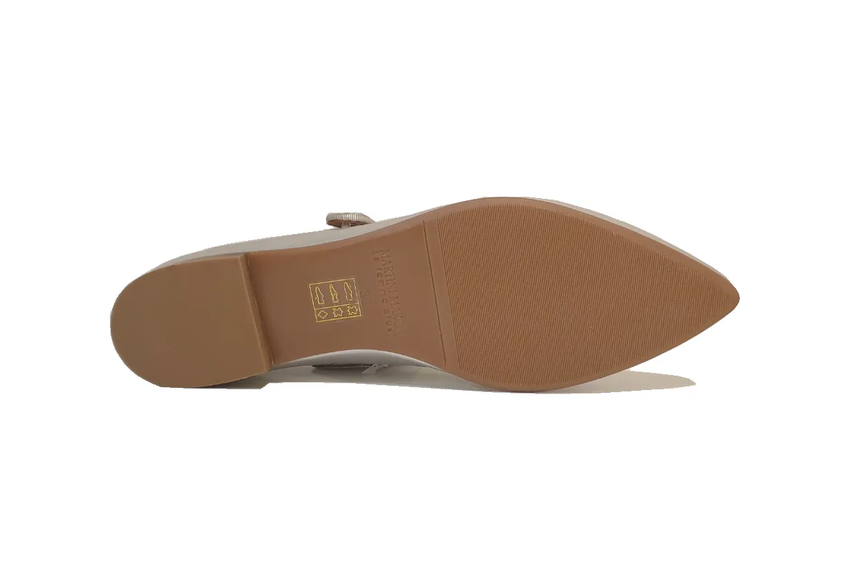 Martini Marco WX01-4-A Metallic Kid Silver Pointy Toe Flats