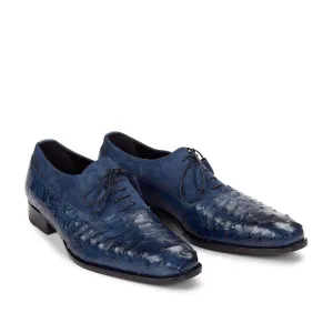 Mauri Men's Hand-Painted Dante Wonder Blue Oxfords 4762 (MA4312)