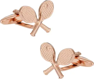 Mens Gold Tennis Cufflinks with Travel Presentation Gift Box Novelty Cuff Links