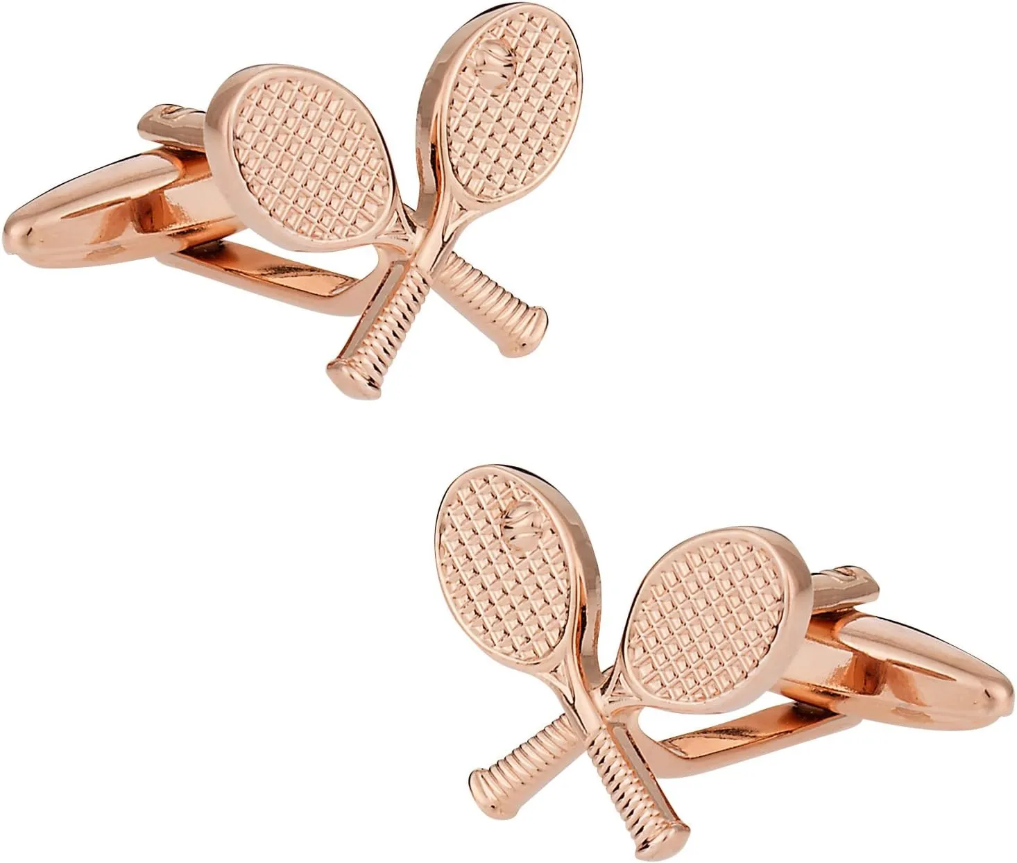 Mens Gold Tennis Cufflinks with Travel Presentation Gift Box Novelty Cuff Links
