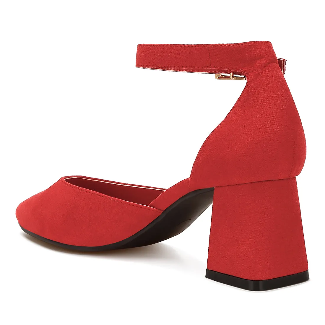 Microfiber Heel Sandals
