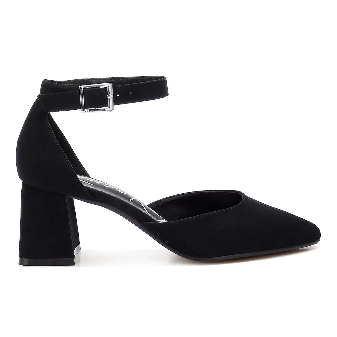 Microfiber Heel Sandals