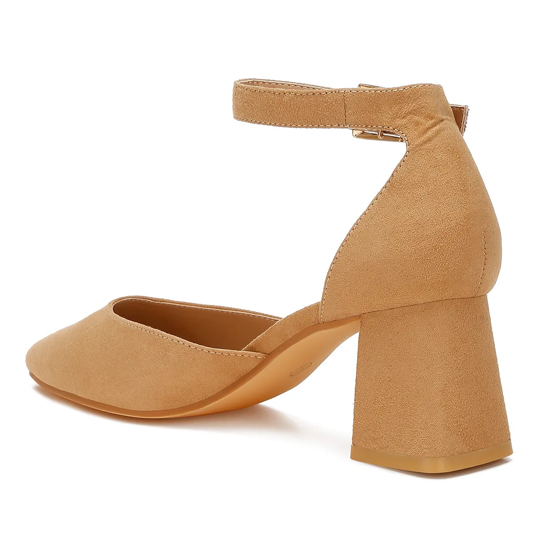 Microfiber Heel Sandals