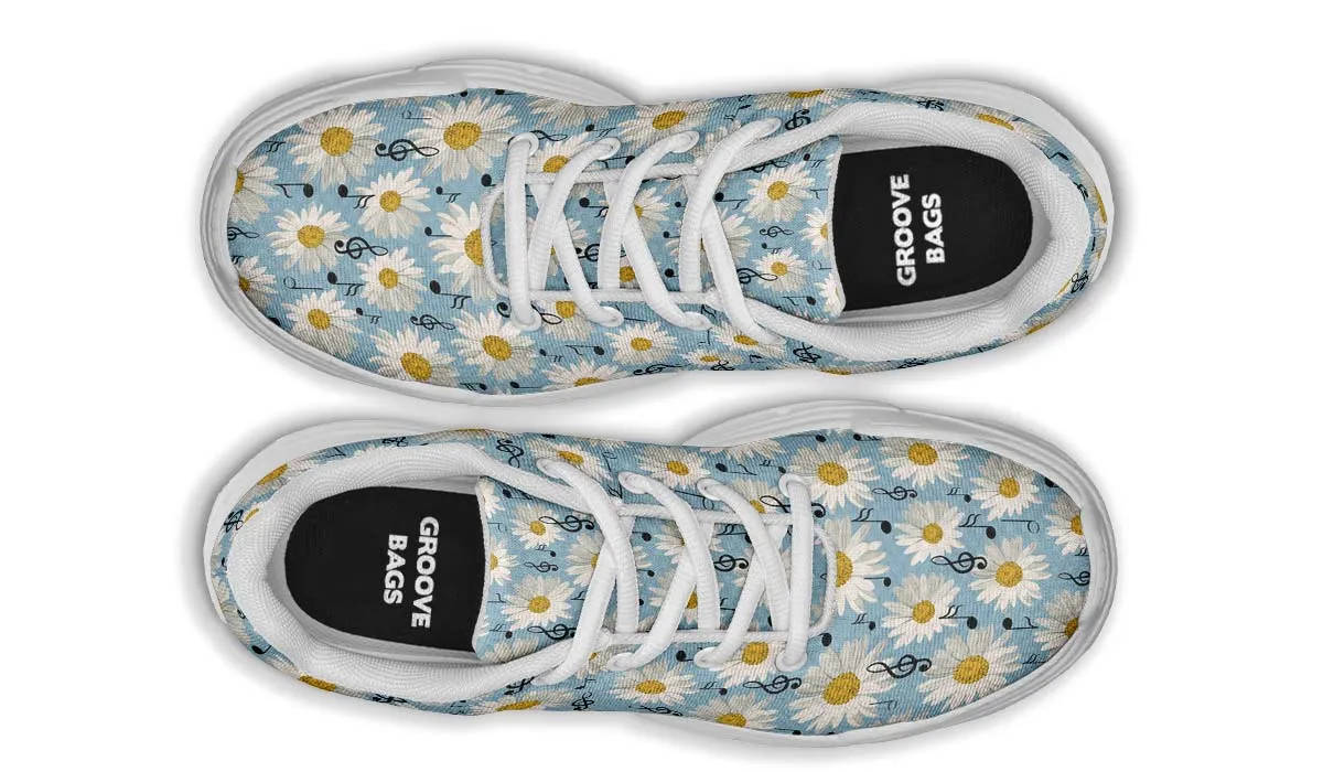 Musical Daisy Blue Chunky Sneakers
