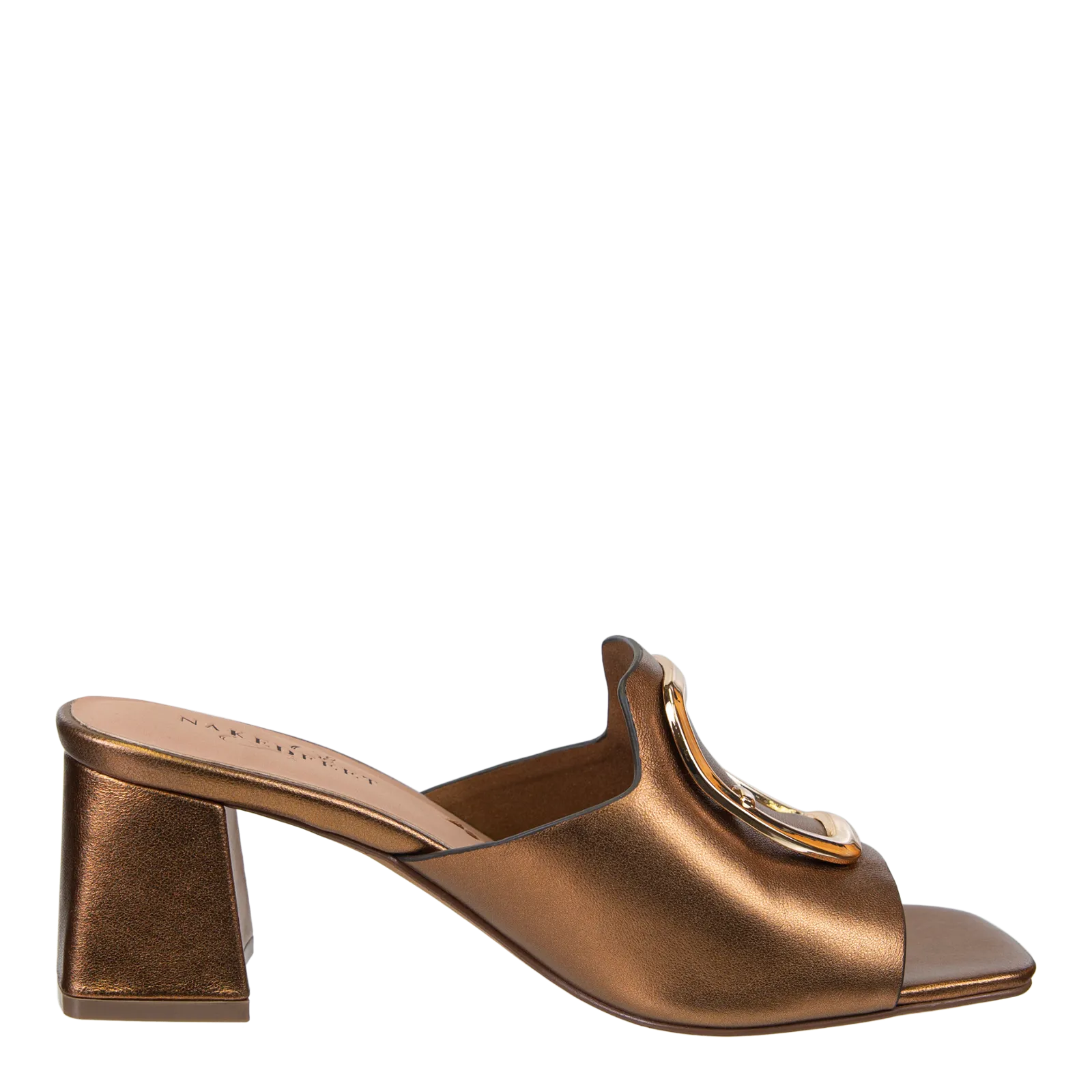 NAKED FEET - CUPEL in BRONZE Heeled Sandals