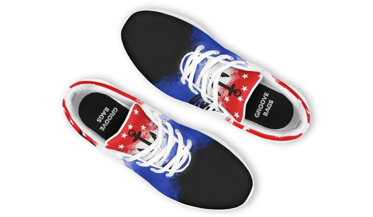 Navy Flag Sneakers
