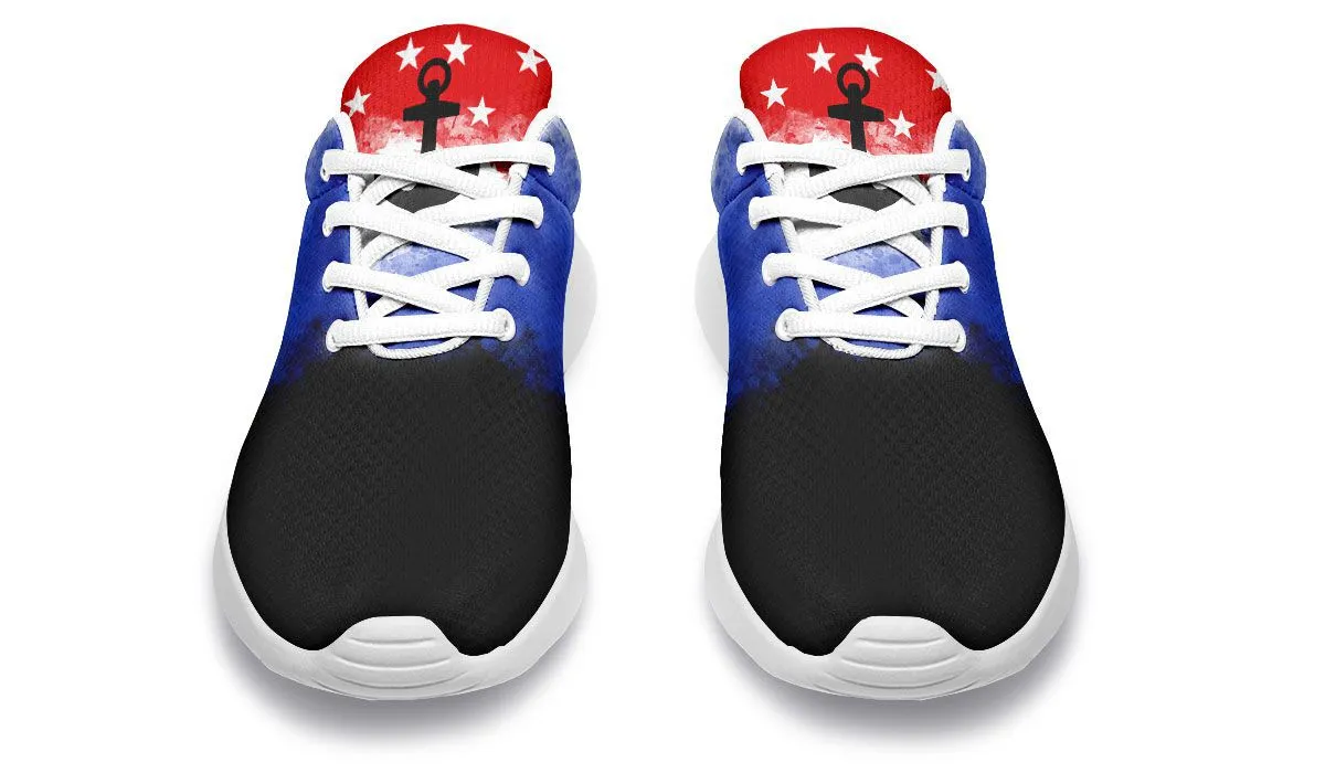 Navy Flag Sneakers