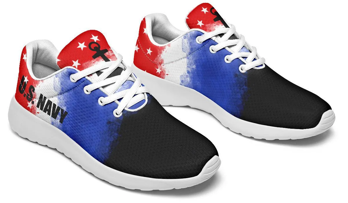 Navy Flag Sneakers