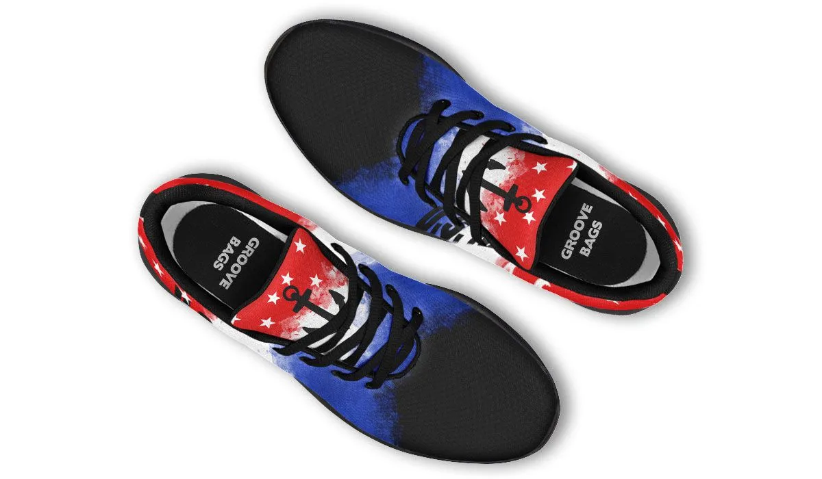 Navy Flag Sneakers