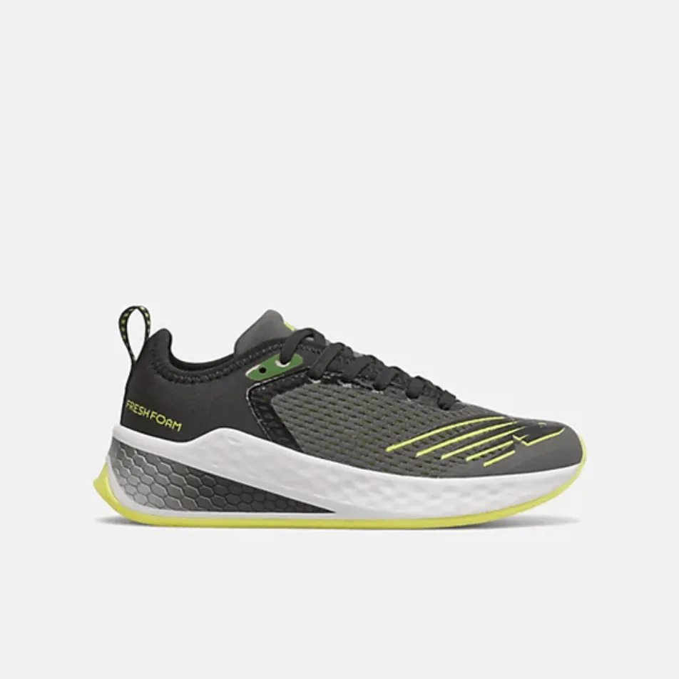 New Balance YKFSTGY2 Lace - Grey/black/lime green