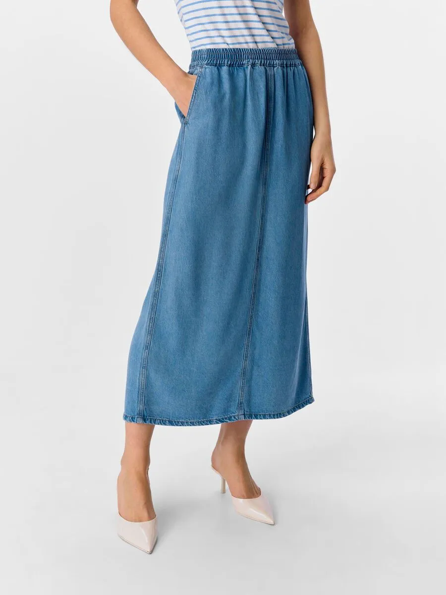Object Frame maxi lyocell denim skirt Light Indigo