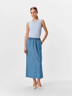 Object Frame maxi lyocell denim skirt Light Indigo
