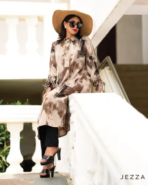 Polyester Midi Shirt Top 61891
