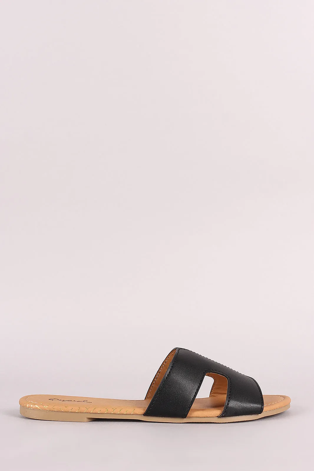 Qupid H-Band Open Toe Slide Sandal