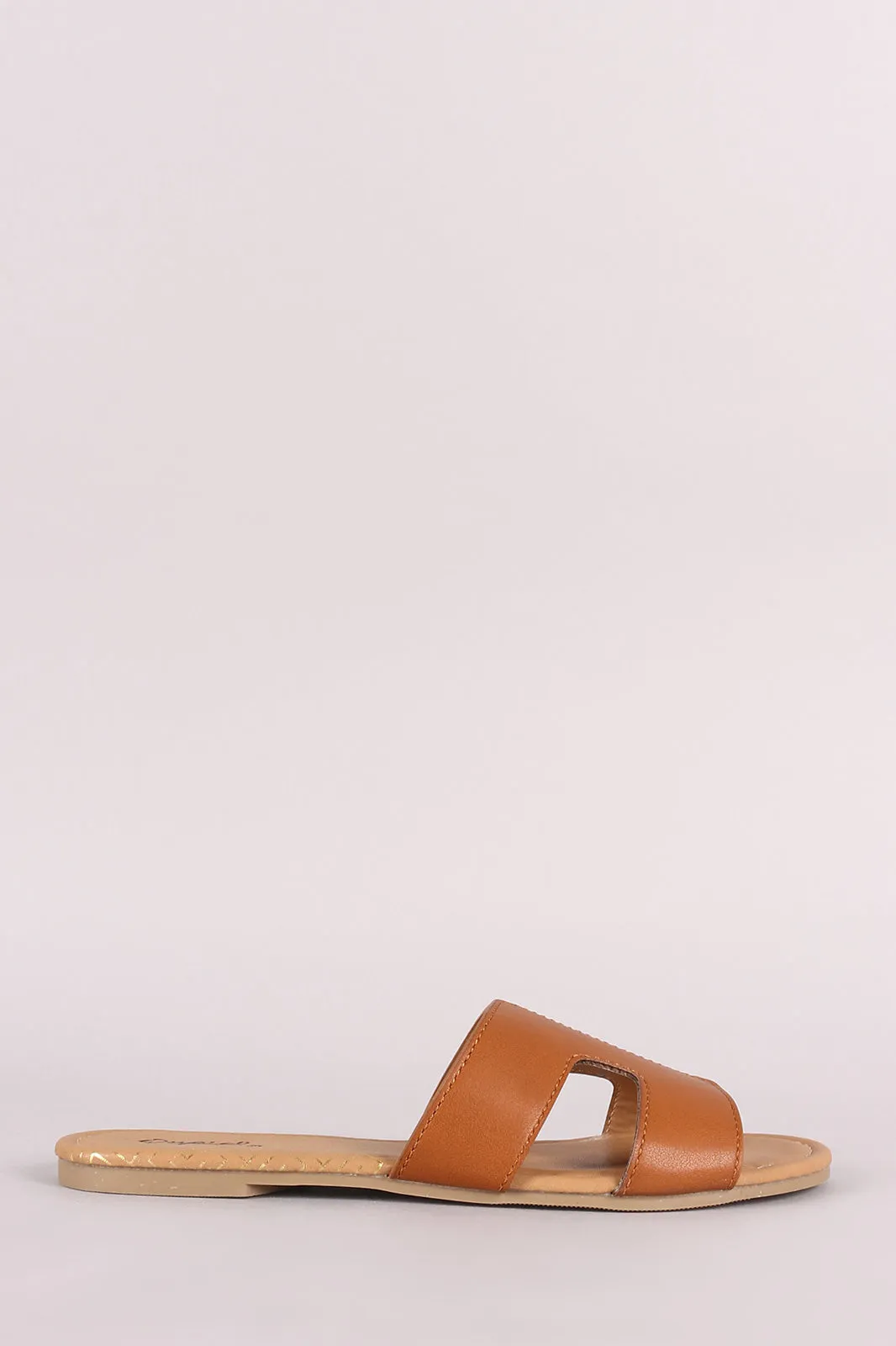 Qupid H-Band Open Toe Slide Sandal
