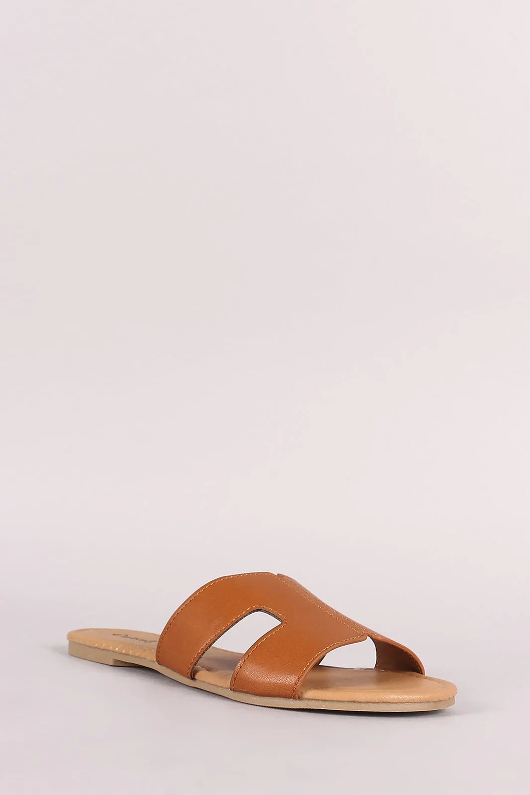 Qupid H-Band Open Toe Slide Sandal