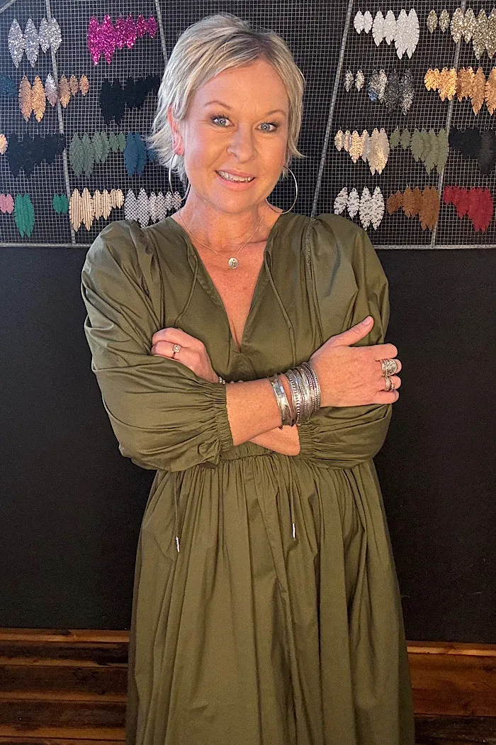 REMI MAXI DRESS - OLIVE