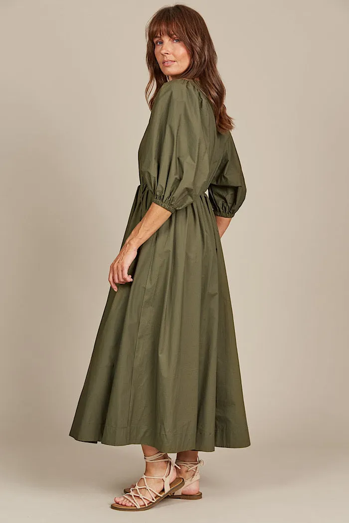 REMI MAXI DRESS - OLIVE