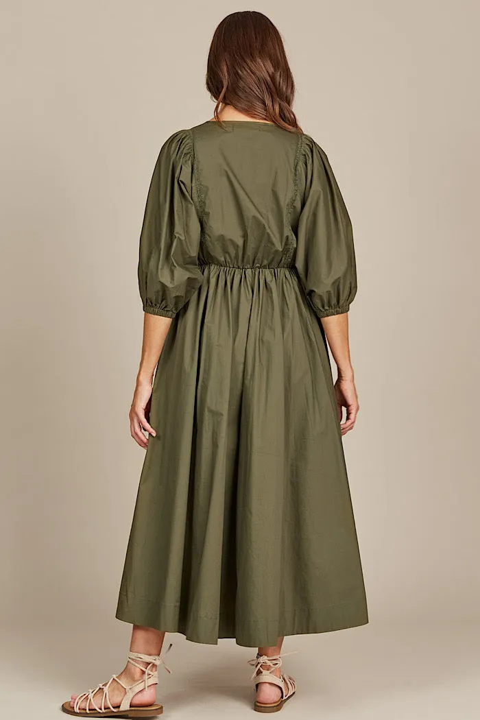 REMI MAXI DRESS - OLIVE