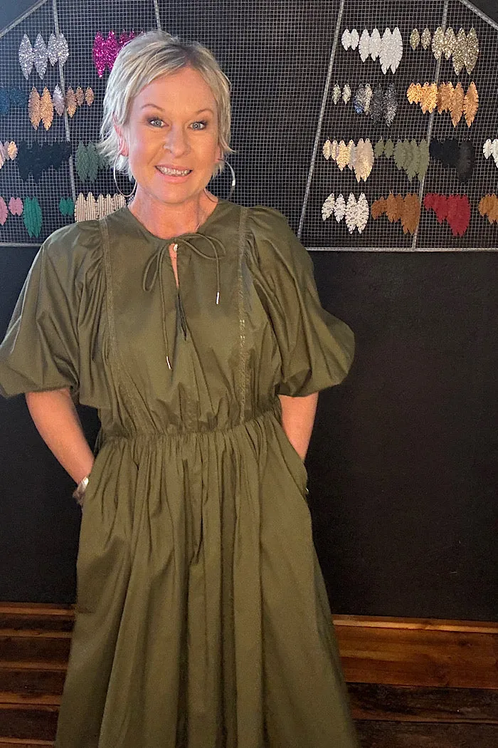 REMI MAXI DRESS - OLIVE