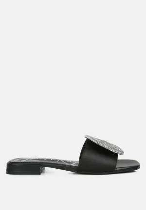 Rhinestones embellished sandals
