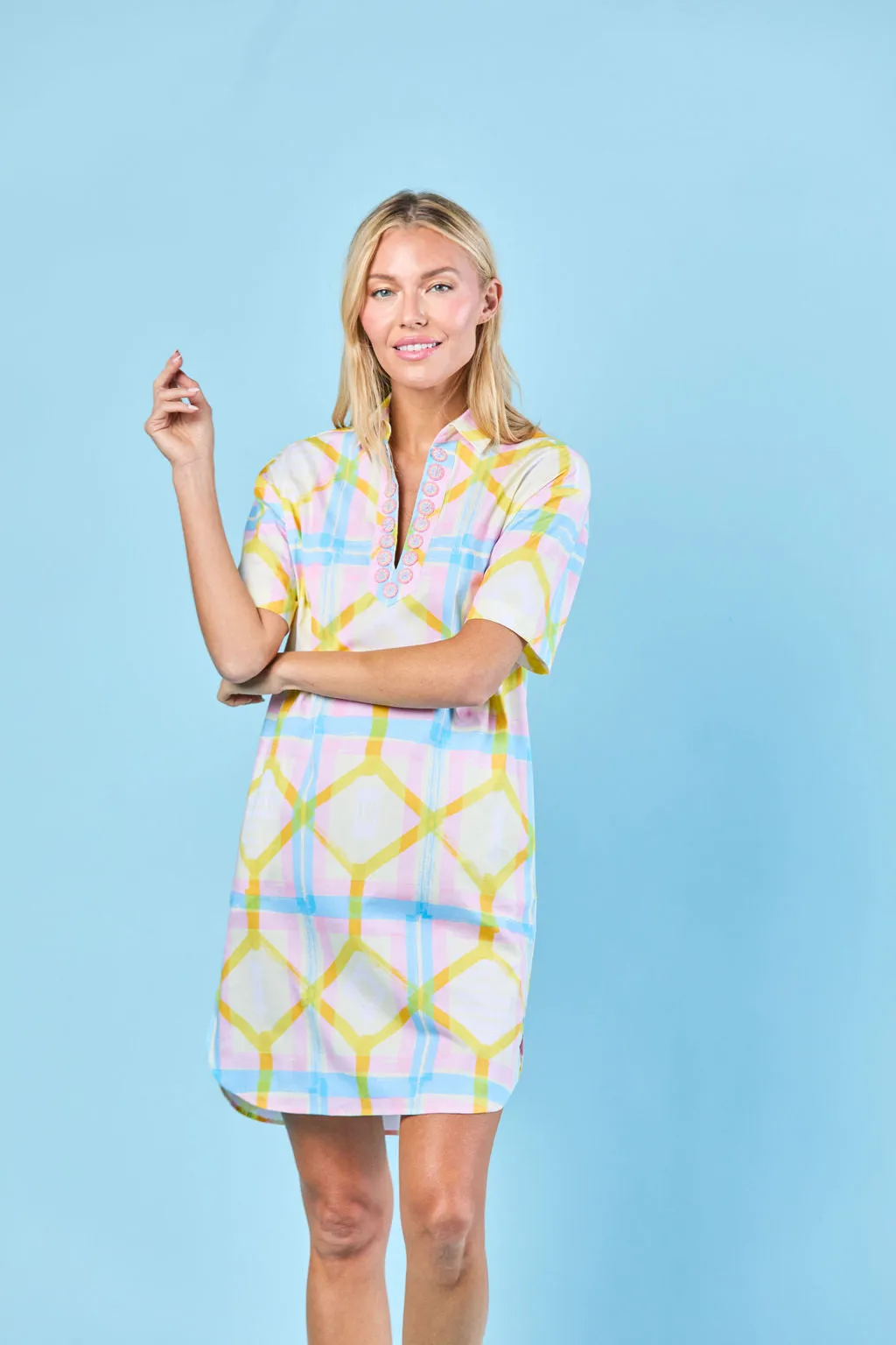 Rhodes Dress Daffodil Picnic