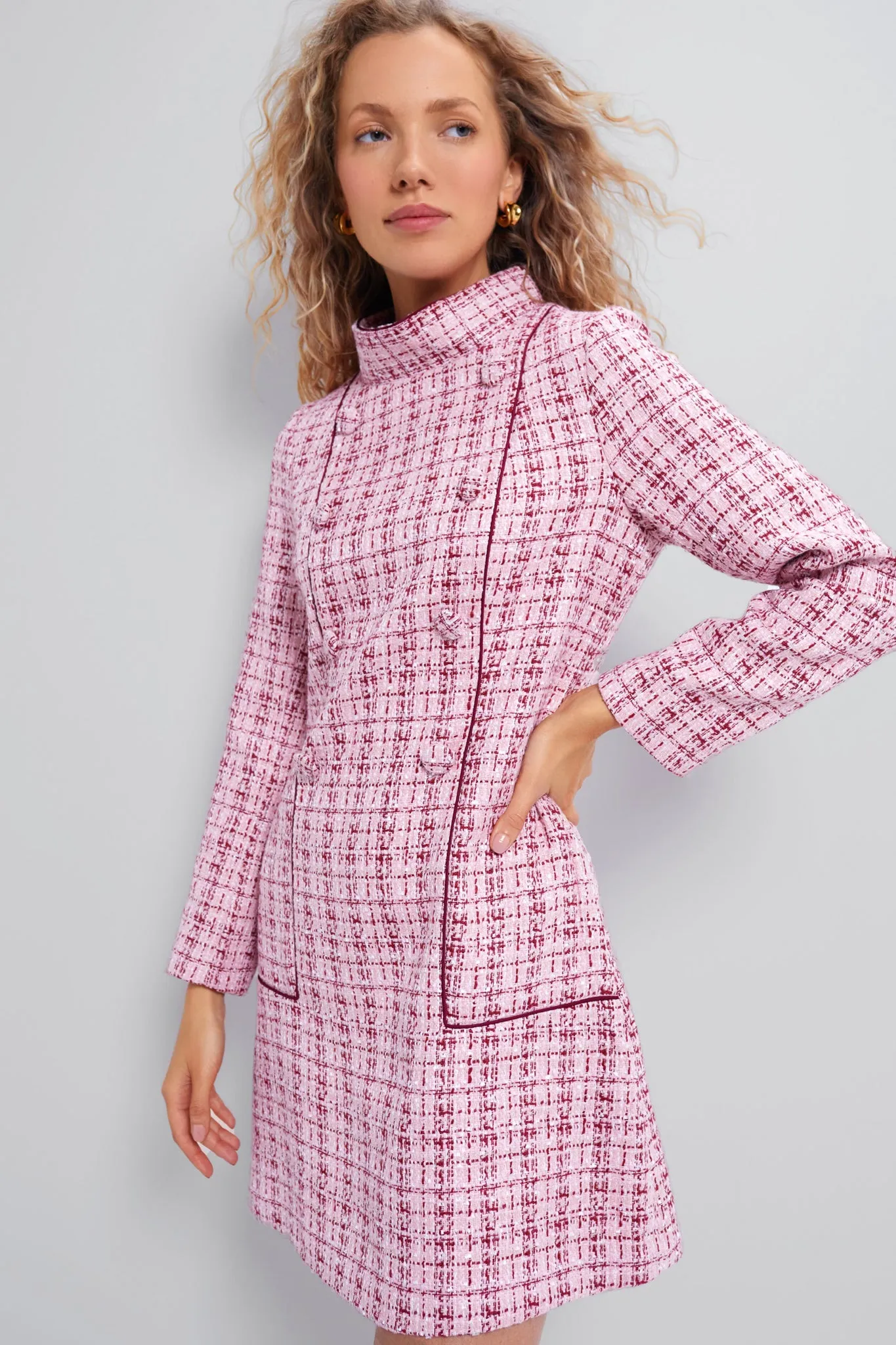 Rhubarb Tweed Radziwill Dress