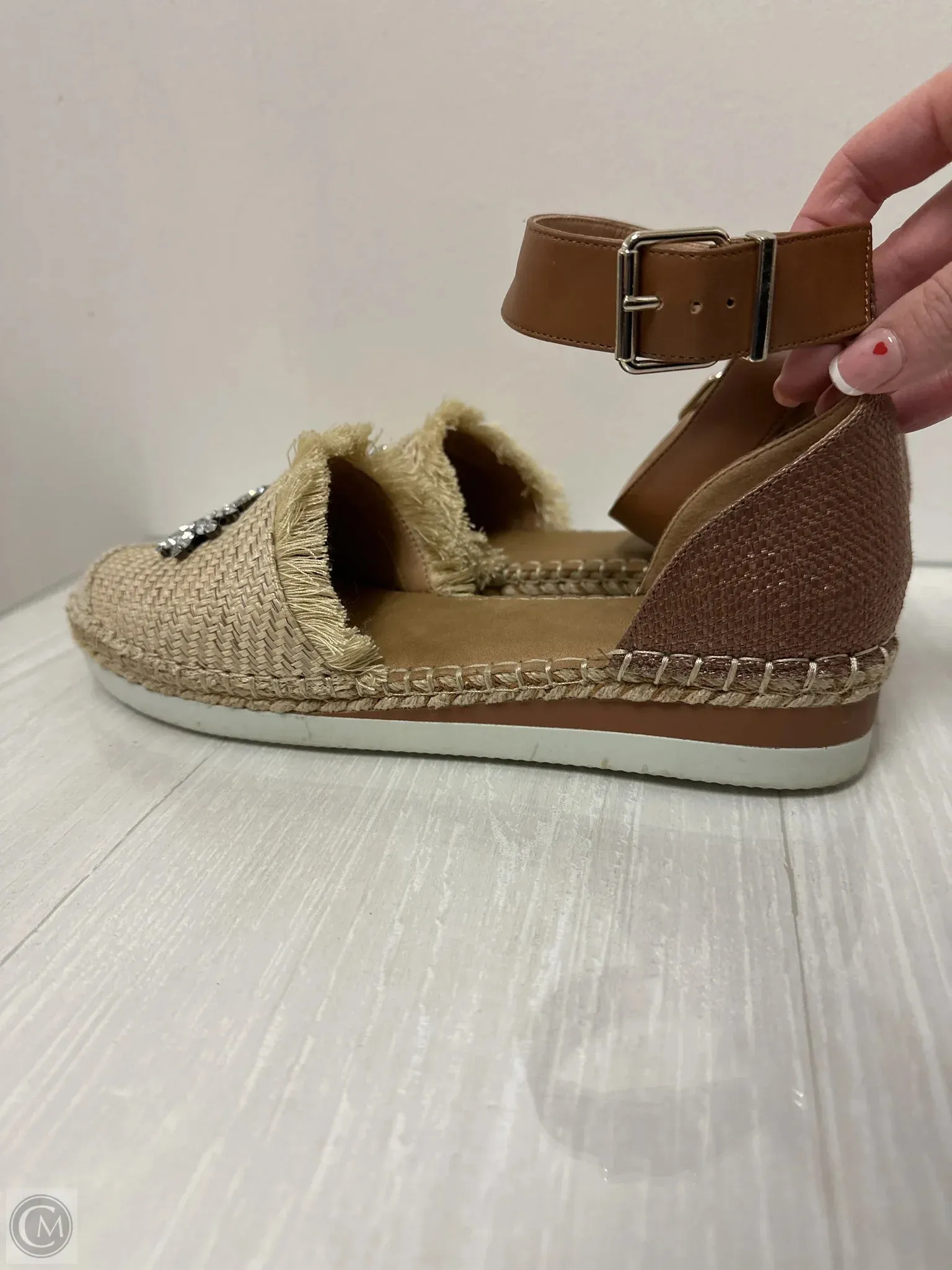 Sandals Flats By Crown Vintage In Tan, Size: 11