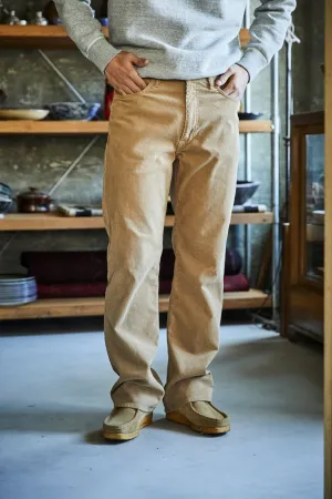 SHOE CUT JEANS CORDUROY BEIGE