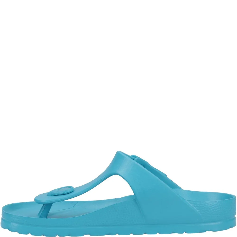 Teal Lizzie Toepost Sandals