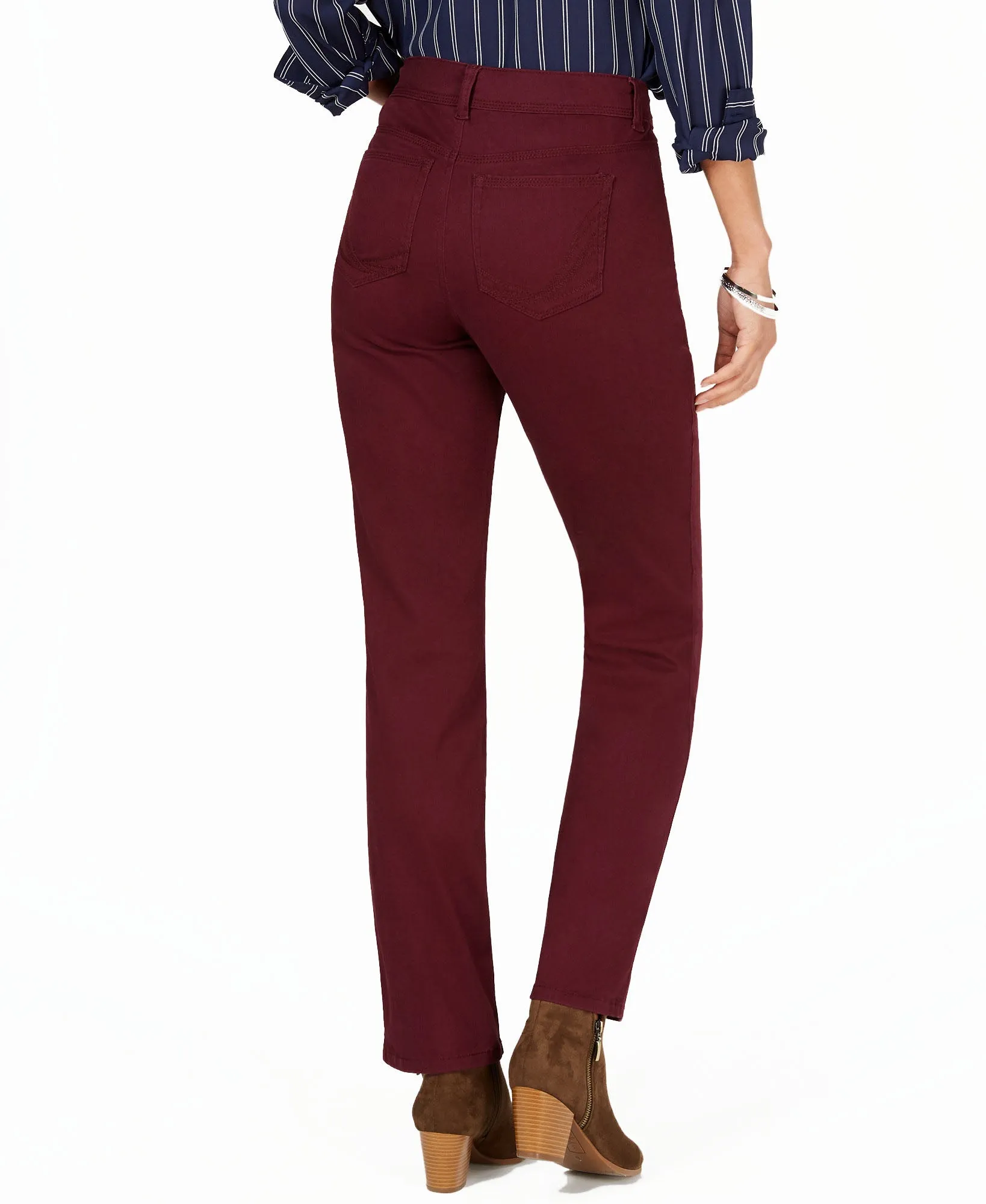 Tummy-Control Straight-Leg Fashion Jeans